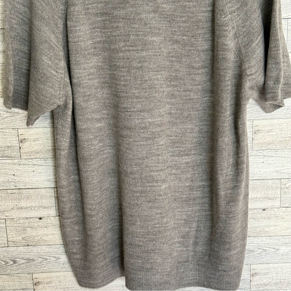 Hampshire Studio Size-Large  VINTAGE Acrylic Sweater Short‎ Sleeve Gray/Silver - Picture 8 of 14